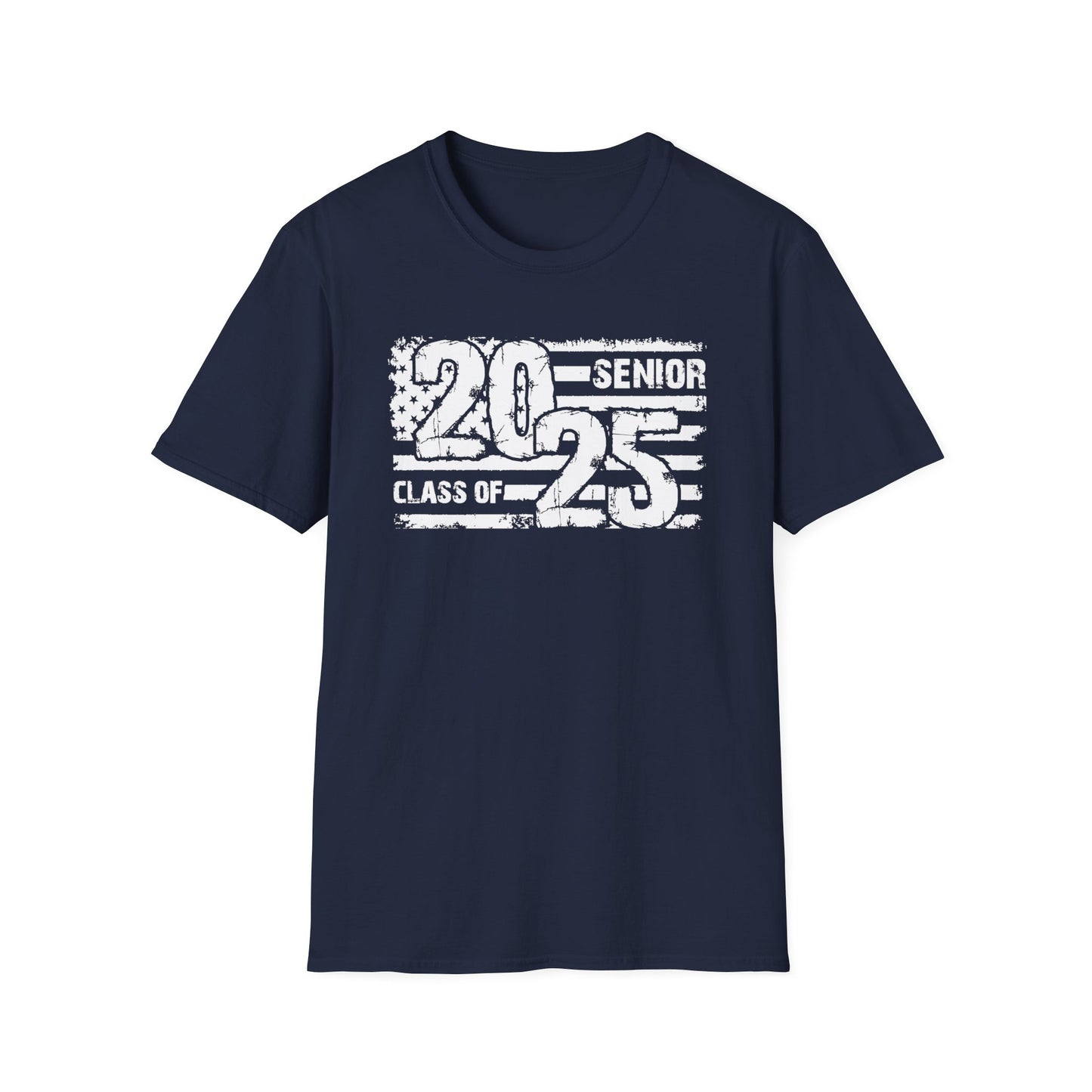 Senior 2025 Distressed Flag Softstyle T-Shirt