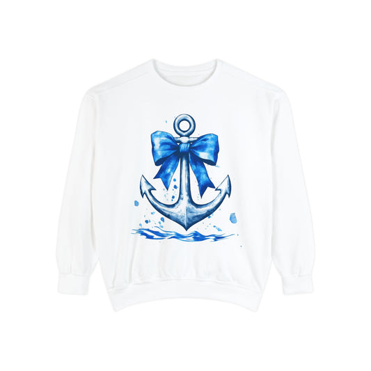 Coquette Bow Anchor Comfort Colors Sweatshirt