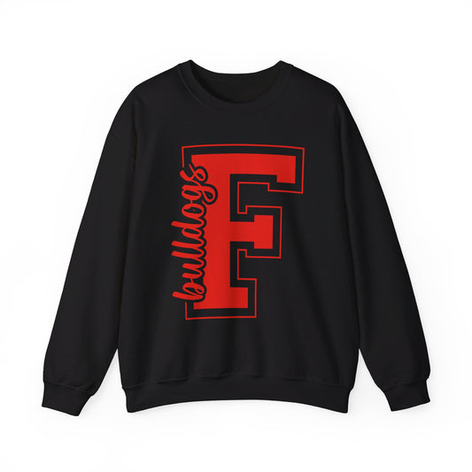 Bulldog F High School Mascot Unisex Heavy Blend™ Crewneck Sweatshirt