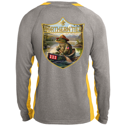 Troop 111 Northern Tier Long Sleeve Heather Colorblock Performance Tee