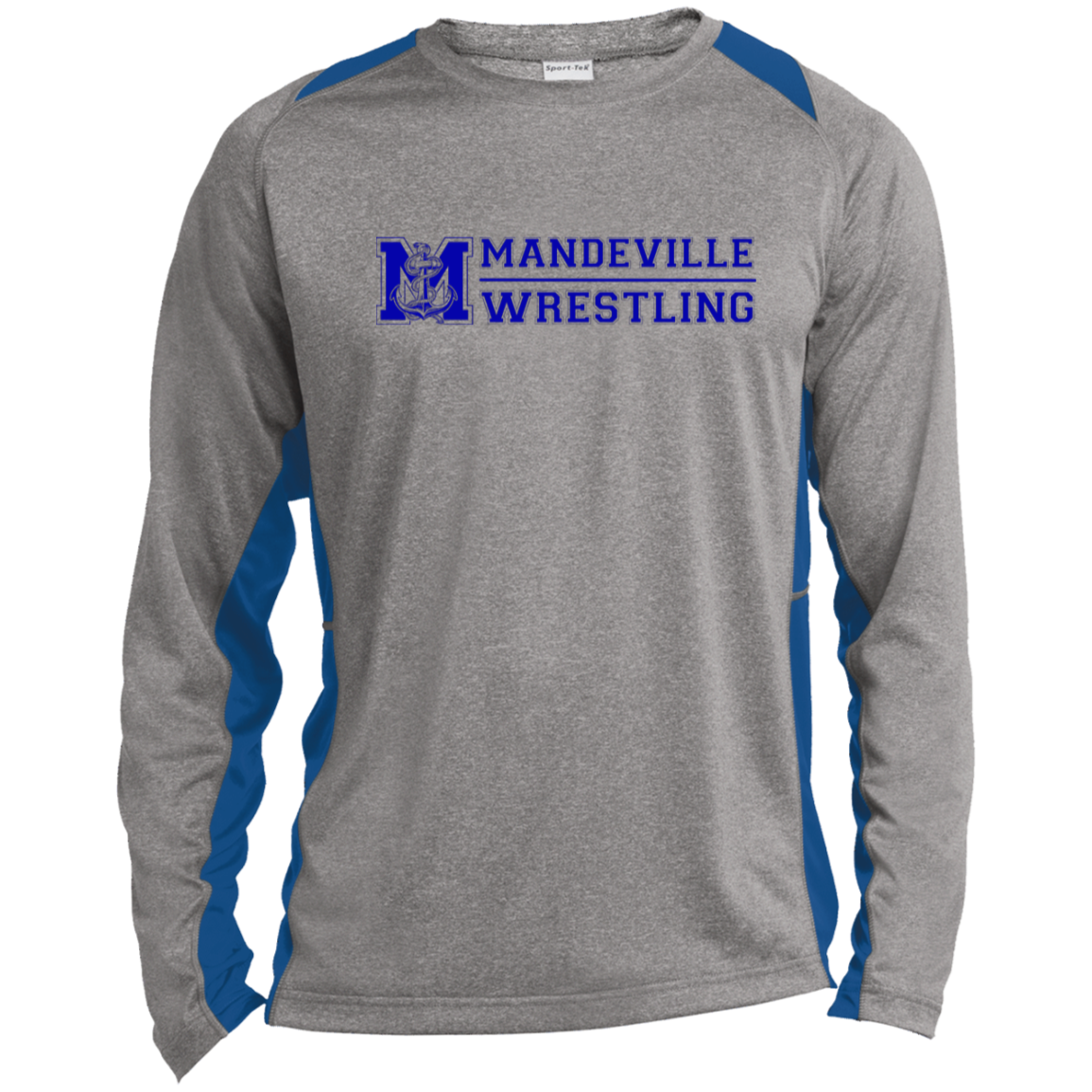 Mandeville Long Sleeve Heather Colorblock Performance Tee