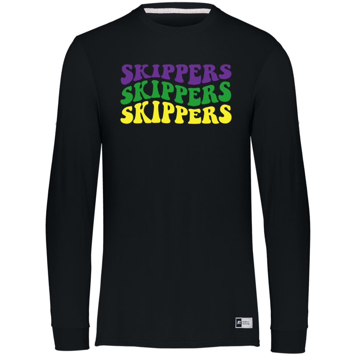 Skipper Mardi Gras Retro Wave Unisex Long Sleeve Tee